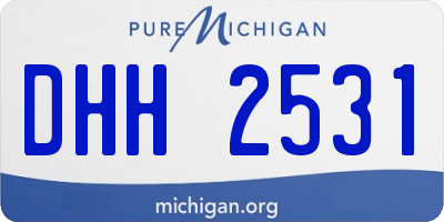 MI license plate DHH2531