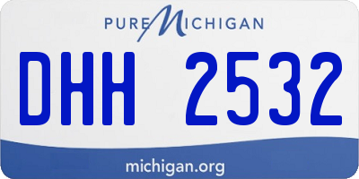 MI license plate DHH2532