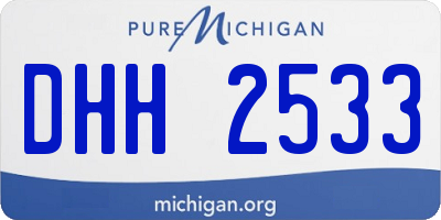 MI license plate DHH2533