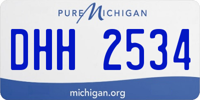MI license plate DHH2534