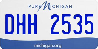 MI license plate DHH2535