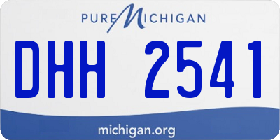 MI license plate DHH2541