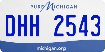 MI license plate DHH2543