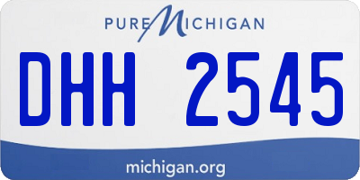 MI license plate DHH2545