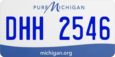MI license plate DHH2546