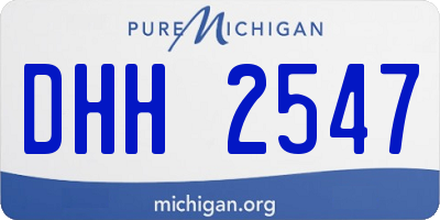 MI license plate DHH2547