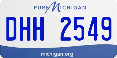 MI license plate DHH2549