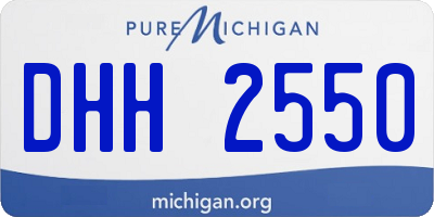 MI license plate DHH2550