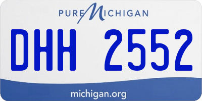 MI license plate DHH2552