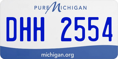 MI license plate DHH2554