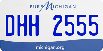 MI license plate DHH2555