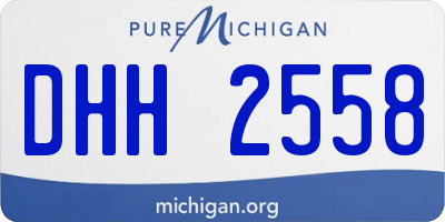 MI license plate DHH2558
