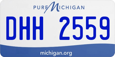 MI license plate DHH2559