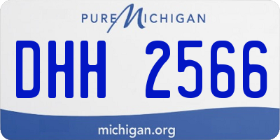 MI license plate DHH2566