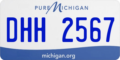 MI license plate DHH2567