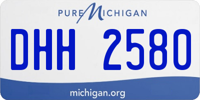 MI license plate DHH2580