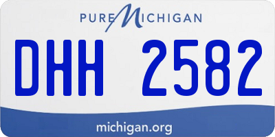 MI license plate DHH2582