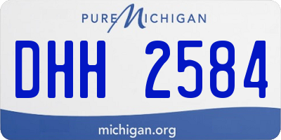 MI license plate DHH2584