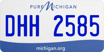 MI license plate DHH2585