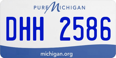 MI license plate DHH2586