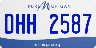 MI license plate DHH2587