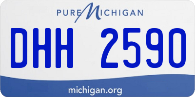 MI license plate DHH2590