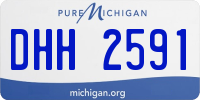 MI license plate DHH2591