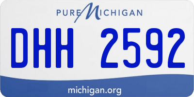 MI license plate DHH2592
