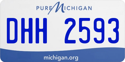 MI license plate DHH2593