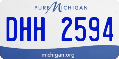 MI license plate DHH2594