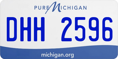 MI license plate DHH2596