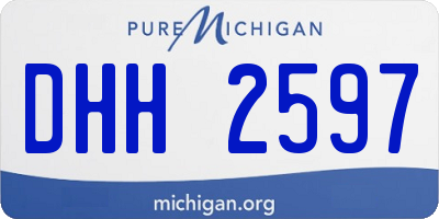 MI license plate DHH2597