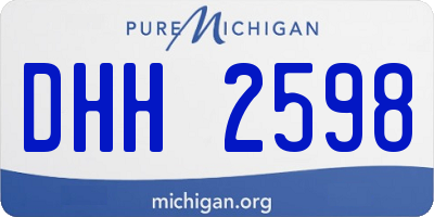 MI license plate DHH2598