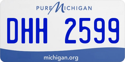 MI license plate DHH2599