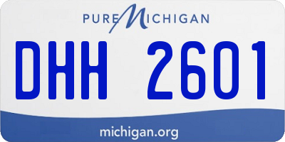 MI license plate DHH2601