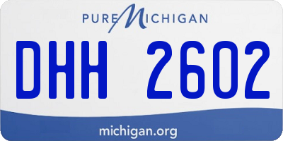 MI license plate DHH2602