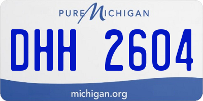 MI license plate DHH2604