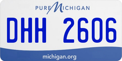 MI license plate DHH2606