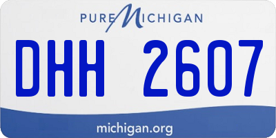 MI license plate DHH2607