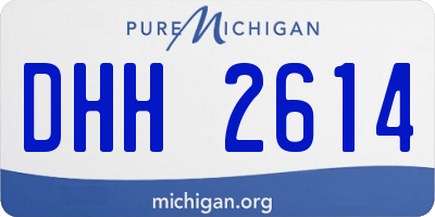 MI license plate DHH2614