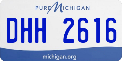 MI license plate DHH2616