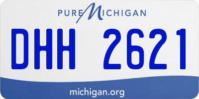 MI license plate DHH2621