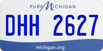 MI license plate DHH2627
