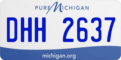 MI license plate DHH2637