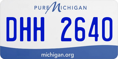 MI license plate DHH2640