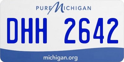MI license plate DHH2642