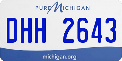 MI license plate DHH2643