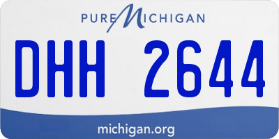 MI license plate DHH2644
