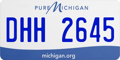 MI license plate DHH2645