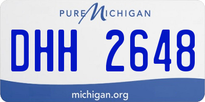 MI license plate DHH2648